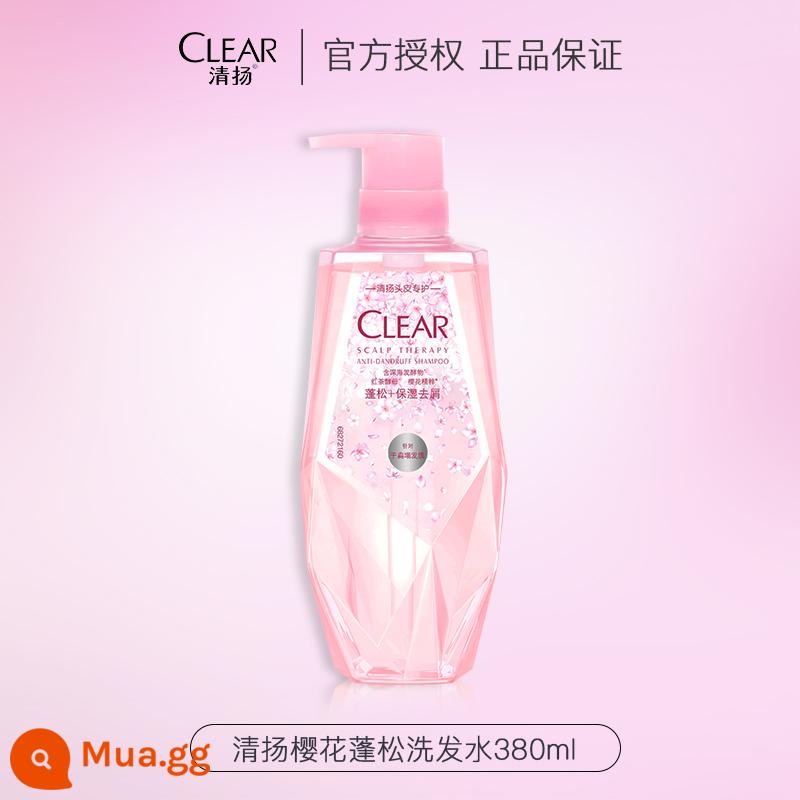 Bộ dầu gội Clear sương dầu xả plant sense dầu gội trị gàu kiểm soát dầu ngứa bông xốp không chứa silicone chính hãng - [Fluffy] Dầu Gội Sakura 380ml