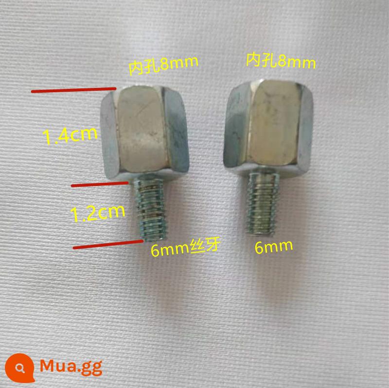 Đuôi Lima Dao Xe Điện Gương Sau Phản Quang Tán Tăng Chuyển Đổi Vít 8 Mm Tích Cực Và Ngược Dây Vít - 2 miếng có 8 sợi thẳng bên trong và 6 sợi thẳng bên ngoài