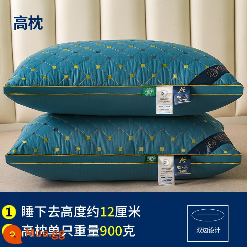 Mua một tặng một gối lõi gối đơn dành cho người lớn khách sạn lông nhung 48*74CM Gối học sinh sử dụng tại nhà không dễ bị xẹp - Gối cao màu xanh đầy sao ba chiều mua một tặng một