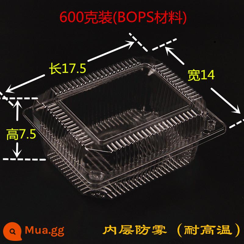 Miễn phí vận chuyển, hộp trái cây trong suốt dày dùng một lần, hộp bảo quản thực phẩm rau quả, hộp đóng gói trái cây, hộp sầu riêng, hộp dâu tây - 100 miếng trong 600g - có khóa bọc