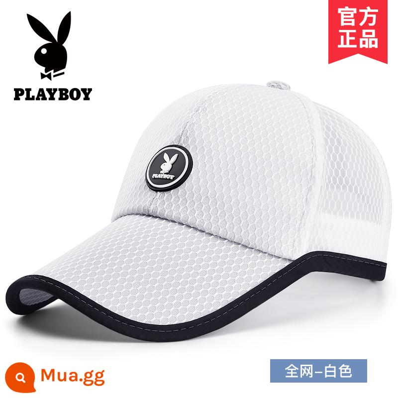 Nón Playboy nam mùa hè mũ bóng chày che nắng mùa hè thương hiệu sành điệu đỉnh cao nón lưỡi trai chống nắng che nắng cao cấp mỏng - [Lưới mái hiên dài]125-9W