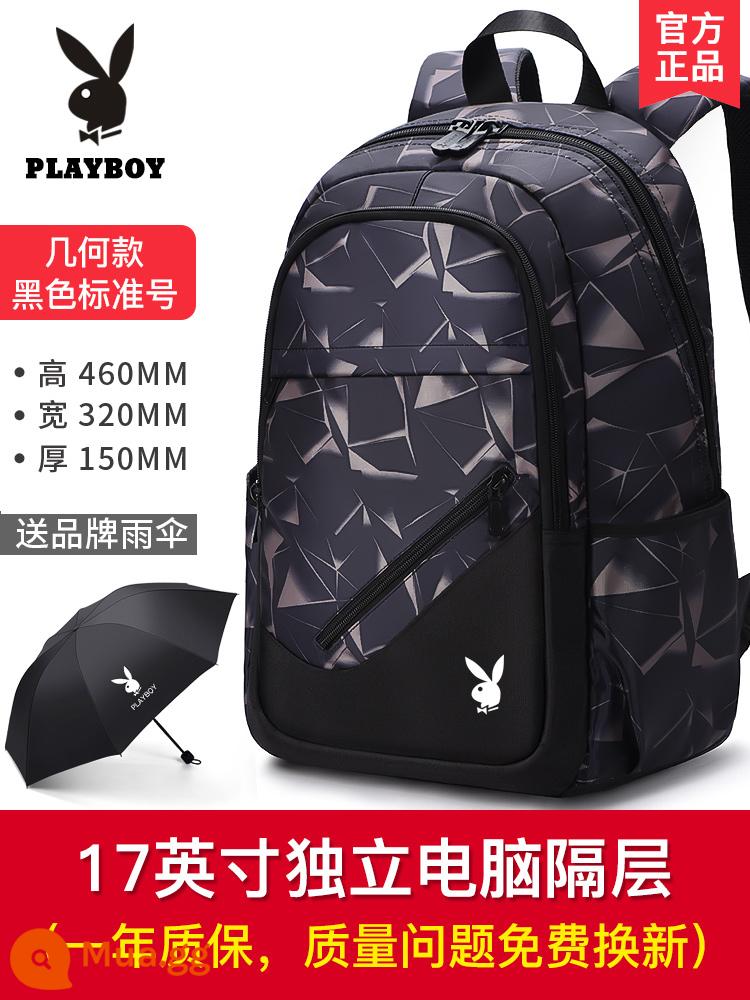 Ba lô Playboy nam sức chứa lớn học sinh cấp 2 cặp học sinh cấp 3 xu hướng thời trang ba lô máy tính sinh viên đại học - Kiểu Ba [Dung lượng lớn 17 inch] [Ô miễn phí]