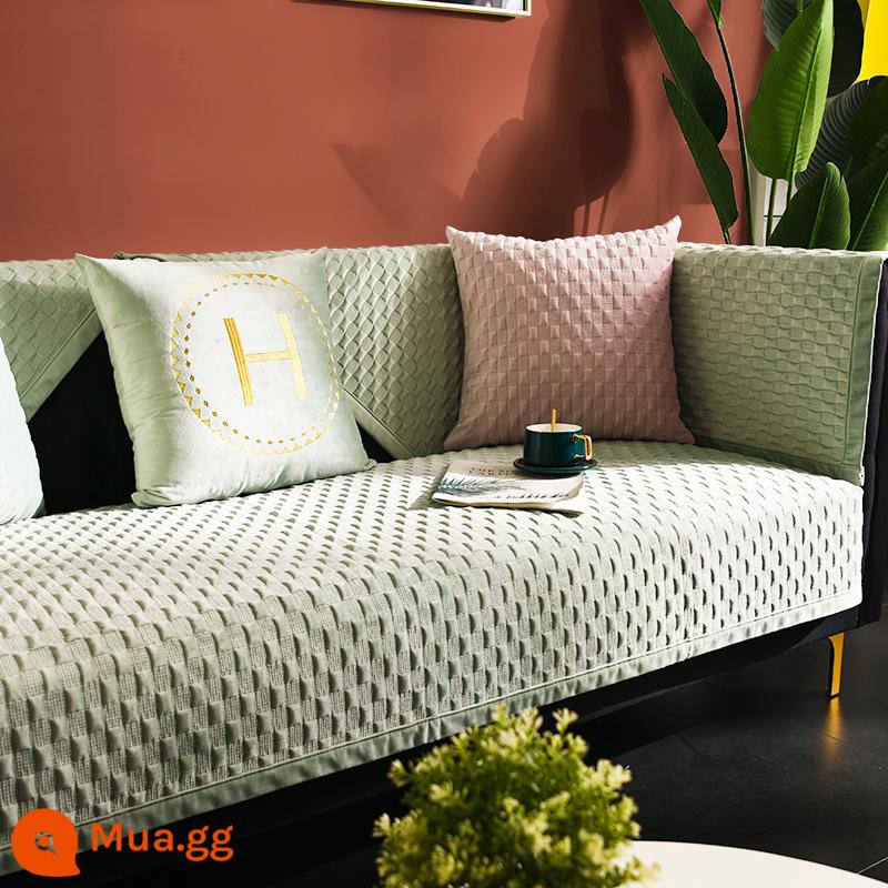 Đệm sofa da sang trọng ánh sáng Bắc Âu bốn mùa đa năng đơn giản hiện đại chống trơn trượt khăn bọc vải cao cấp đệm ngồi đệm - Geshang-Doulu