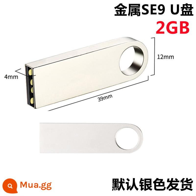 Dung lượng nhỏ U đĩa đấu thầu 512m kim loại sáng tạo ổ đĩa flash 2g quà tặng doanh nghiệp 4g chữ 8g USB 1g LOGO tùy chỉnh - Xanh đậm 2[G] Kim loại SE9