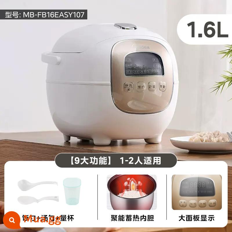 Nồi cơm điện tử mini Midea đa năng ký túc xá sinh viên nồi cơm điện nhỏ 1-3-4 người thông minh đa năng chống dính - 〖Trắng〗