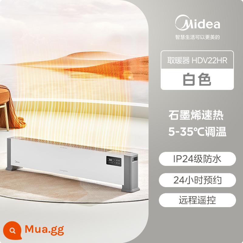 Midea ốp chân tường nóng máy sưởi nhà điều khiển từ xa tốc độ nhiệt graphene phòng khách diện tích lớn phòng ngủ điện - Trắng