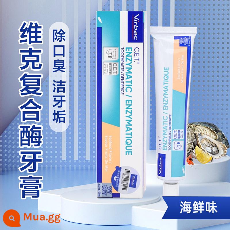 Victor Cat Kem đánh răng phù hợp với việc làm sạch răng Nguồn cung cấp thú cưng - [Quà tặng khi mua hàng] Kem đánh răng hương hải sản Vic 70g (sản phẩm mới)