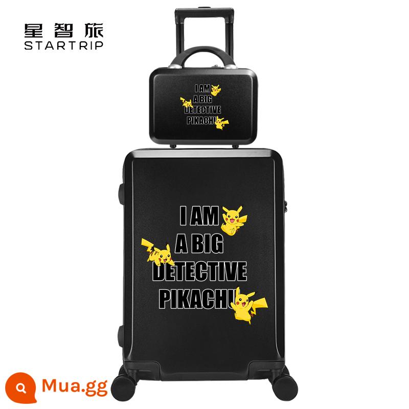 Vali kéo hành lý Disney màu đỏ ins nữ dễ thương 26 inch hộp đựng xe đẩy mật khẩu 24 lên máy bay hợp thời trang Nhật Bản và Hàn Quốc - Áo Mẹ-Đôi-Thám Tử-Đen