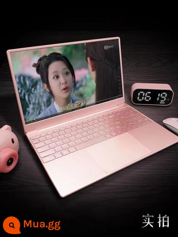 Đèn máy tính xách tay siêu mỏng 16 inch thế hệ Intel12 và trò chơi thiết kế văn phòng lớp học trực tuyến di động dành cho sinh viên - Thế hệ thứ 11 N5095/văn phòng/game 15,6 inch màu hồng