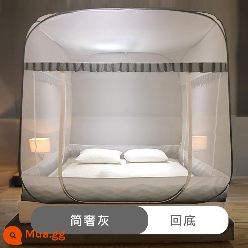 Màn chống muỗi yurt không cần lắp đặt 2023 hộ gia đình mới chống rơi phòng ngủ gấp cho trẻ em che nắng và màn che chống bụi chống muỗi - Sanmen-[Jianshe Grey] Quay lại phía dưới