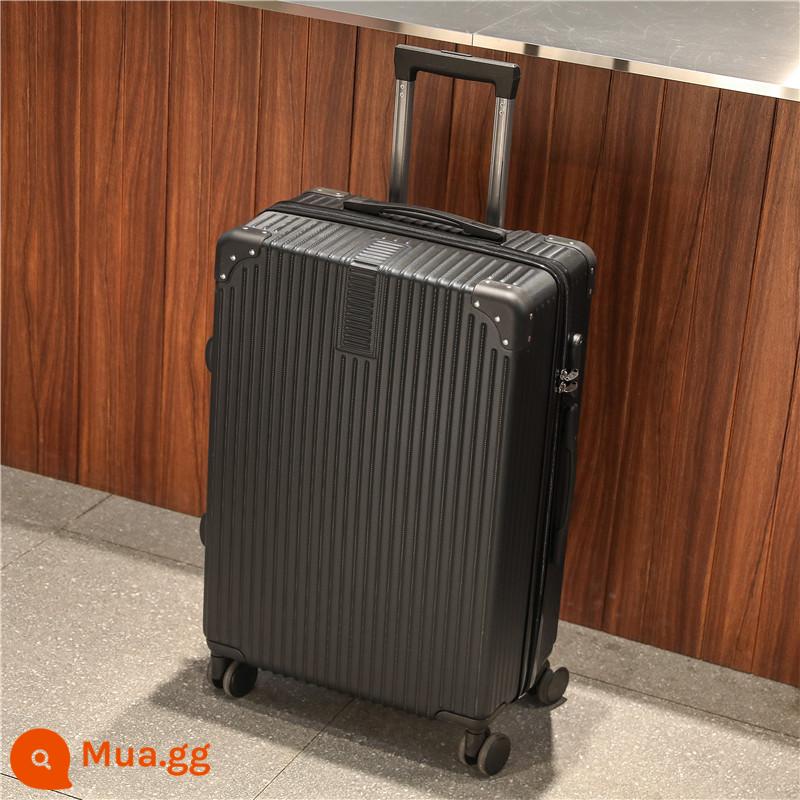 Vali nữ nhỏ mới 20 inch sinh viên nam 24 hộp mật khẩu lên máy bay vali da du lịch 26 lưới xe đẩy màu đỏ - Thanh niên góc phải màu đen khí quyển