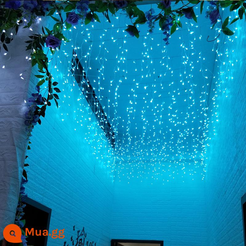 led đèn màu đèn nhấp nháy chuỗi gypsophila treo đèn thác rèm đèn ngoài trời sao băng thanh đèn internet người nổi tiếng trang trí đèn - băng xanh