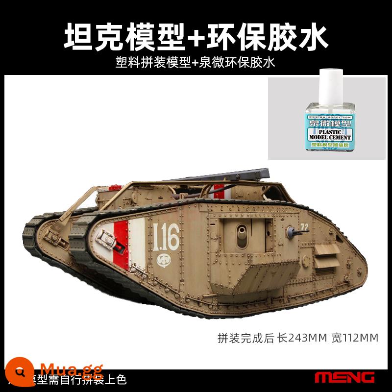 Model 3G MENG ASSEMBLY TANK TS-020 BRITISH MK.V BANCE MAKE MALE 1/35 - Mô hình xe tăng + keo thân thiện với môi trường