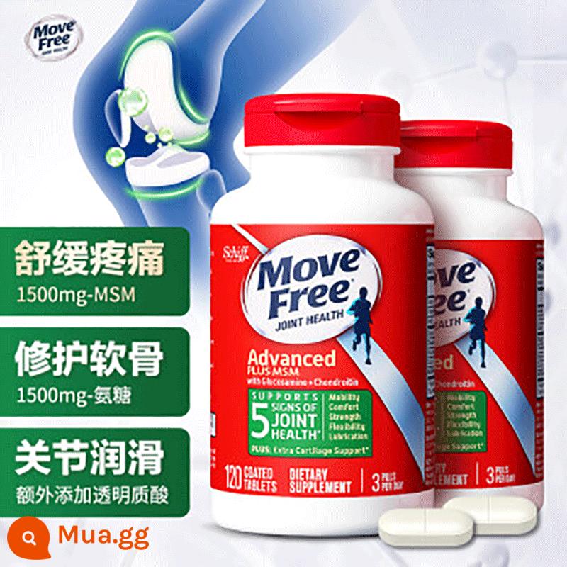 Viên uống Canxi Move Free Glucosamine Chondroitin Chai Xanh 120 viên*2 chai nhập khẩu chính hãng Vicoli từ Mỹ - màu xanh lá