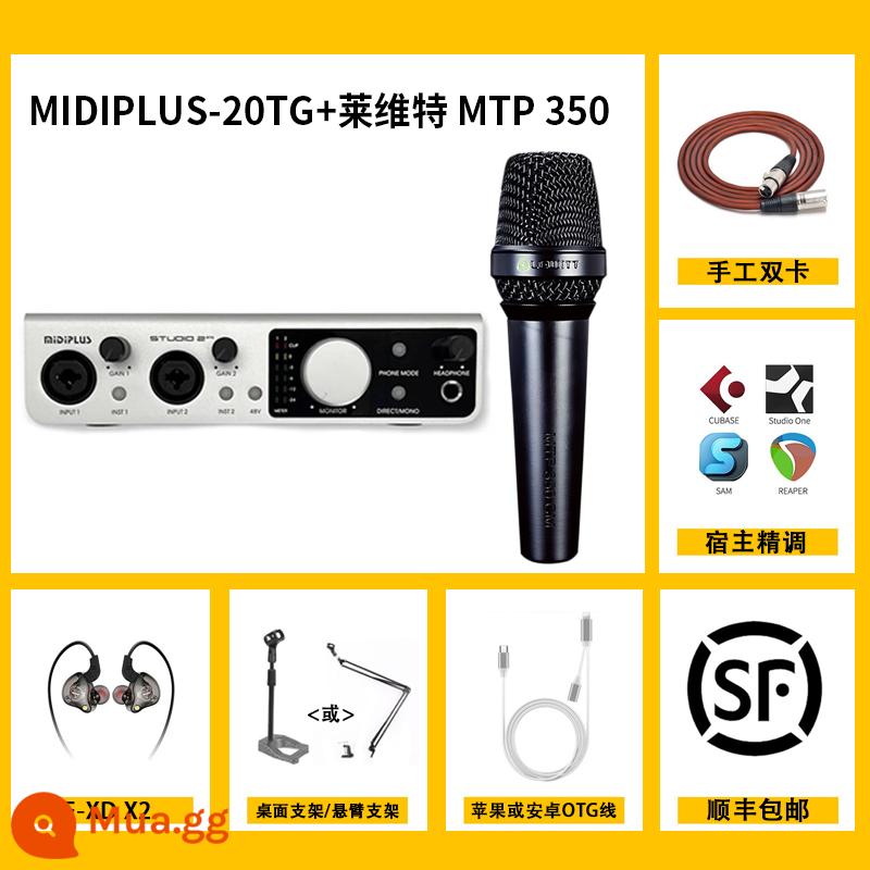 Midiplus studio-2 otg midi2 internet người nổi tiếng neo phát sóng trực tiếp ghi âm midi card âm thanh bên ngoài - studio-2 otg+Levitt MTP350