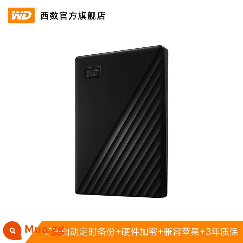 Ổ cứng di động WD Western Digital 1T màn hình phẳng gắn ngoài mã hóa lưu trữ tốc độ cao cơ học dung lượng lớn - Đen 1T