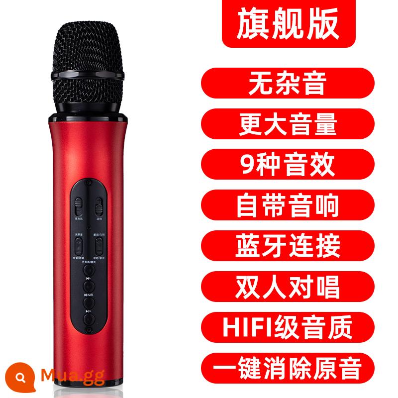 Loa Nghe K6L Micro Bluetooth không dây âm thanh tích hợp micro dành cho trẻ em Tivi điện thoại di động máy tính live đặc biệt đổi giọng ktv gia đình thích hợp cho mọi dòng loa sound card hát - màu đỏ