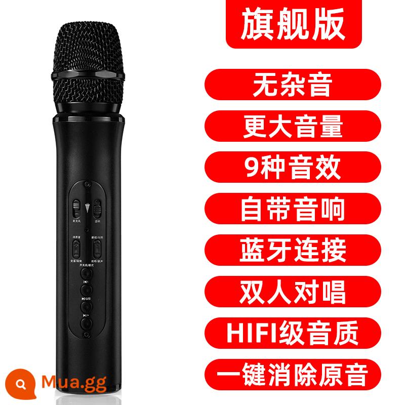 Loa Nghe K6L Micro Bluetooth không dây âm thanh tích hợp micro dành cho trẻ em Tivi điện thoại di động máy tính live đặc biệt đổi giọng ktv gia đình thích hợp cho mọi dòng loa sound card hát - đen