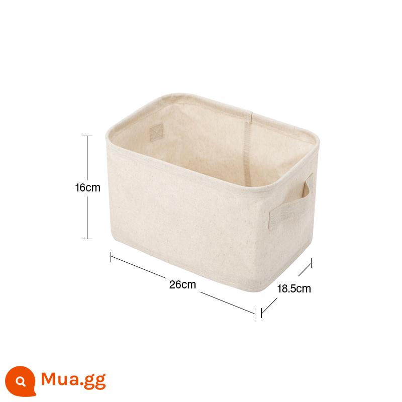 Hộp đựng mềm pha trộn sợi polyester và vải lanh MUJI - Nửa loại/dài 18,5×rộng 26×cao 16cm