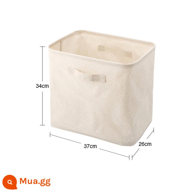 Hộp đựng mềm pha trộn sợi polyester và vải lanh MUJI - Dài 37×rộng 26×cao 34cm