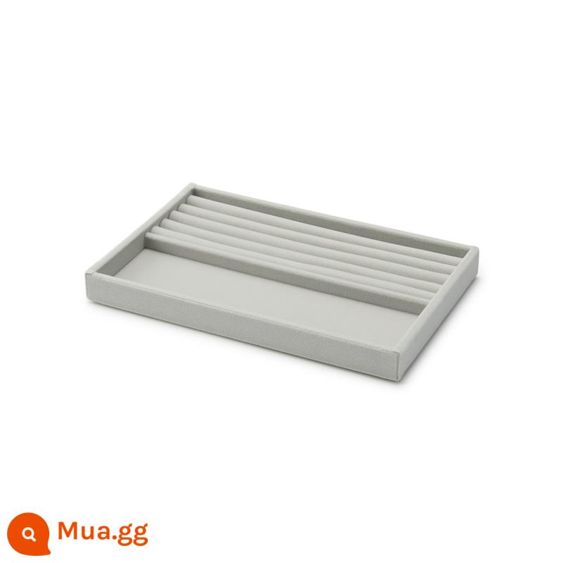 Hàng tốt chưa in MUJI có thể chồng hộp nhung hộp đựng trang sức - Vòng màu xám cho các vật dụng nhỏ