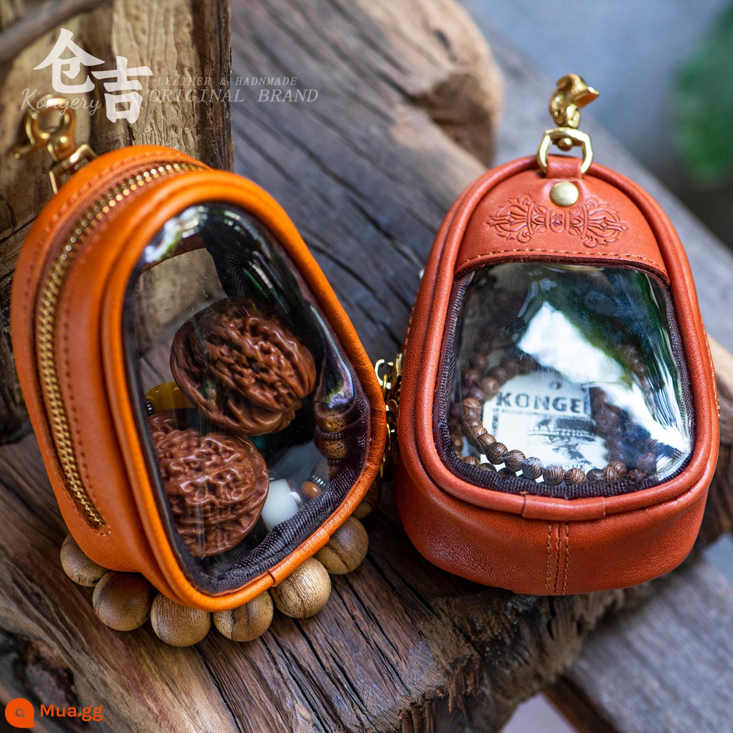 Túi đồ chơi viên nang không gian! Kuangyoshi handmade quả óc chó vòng tay túi lưu trữ trong suốt di động nam Gawu hộp thắt lưng túi - Vàng + Cà phê [Gói hai] Cần các màu khác, vui lòng lưu ý