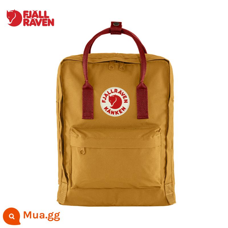 Fjallraven Cáo Bắc Cực Ba Lô Kanken Nam Nữ Nhẹ Ba Lô Du Lịch Túi Túi Thể Thao 23510 - 166-326 trứng cá/đỏ bò