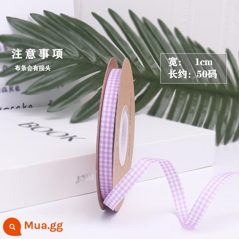 Ins Gấu Mini Feinan Tuyết Trang Trí Bánh Hộp Đóng Gói Trong Suốt 2 Inch Vòng Giấy Trong Suốt Hộp Bánh Mousse - Như trong hình, ruy băng kẻ sọc 1cm màu tím nhạt