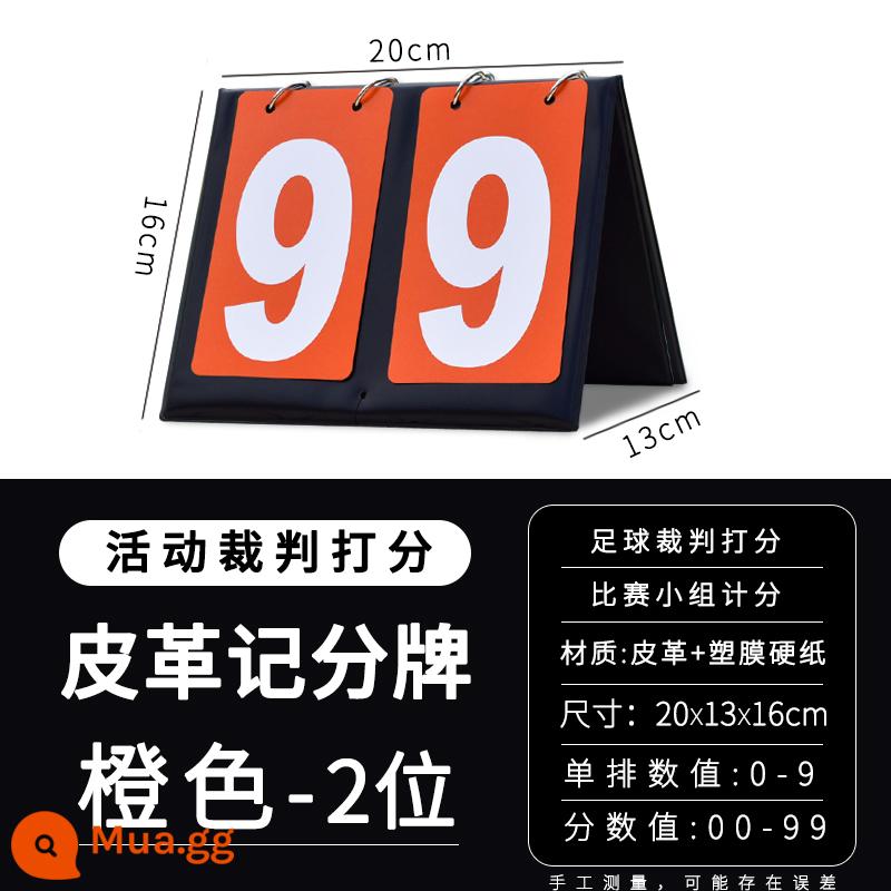 Bảng điểm bảng điểm có thể được lật lại bảng điểm bóng rổ bảng điểm bi-a bảng trò chơi bảng điểm bóng bàn - Bảng điểm hai chữ số màu cam