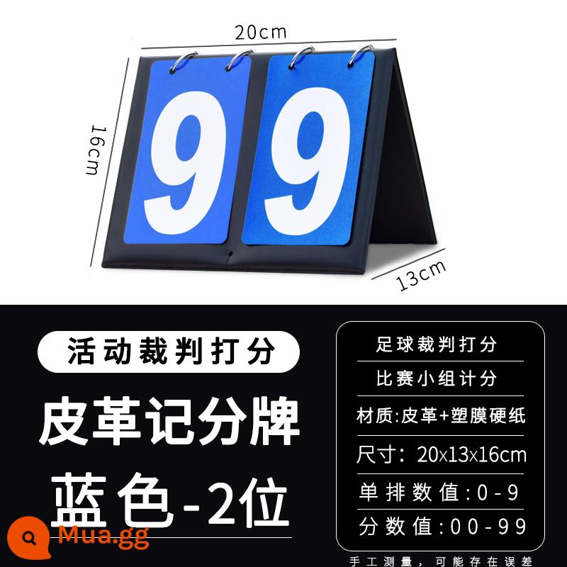 Bảng điểm bảng điểm có thể được lật lại bảng điểm bóng rổ bảng điểm bi-a bảng trò chơi bảng điểm bóng bàn - Bảng điểm hai chữ số màu xanh