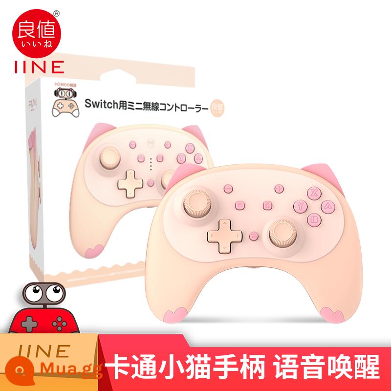 Liangzhi Switch Pro Lang Giá trị không dây Thức dậy Bluetooth GamePad Four -Genation Cat -shaped NS Jet - Phim hoạt hình giá trị đánh thức mèo mini tay cầm màu hồng cam