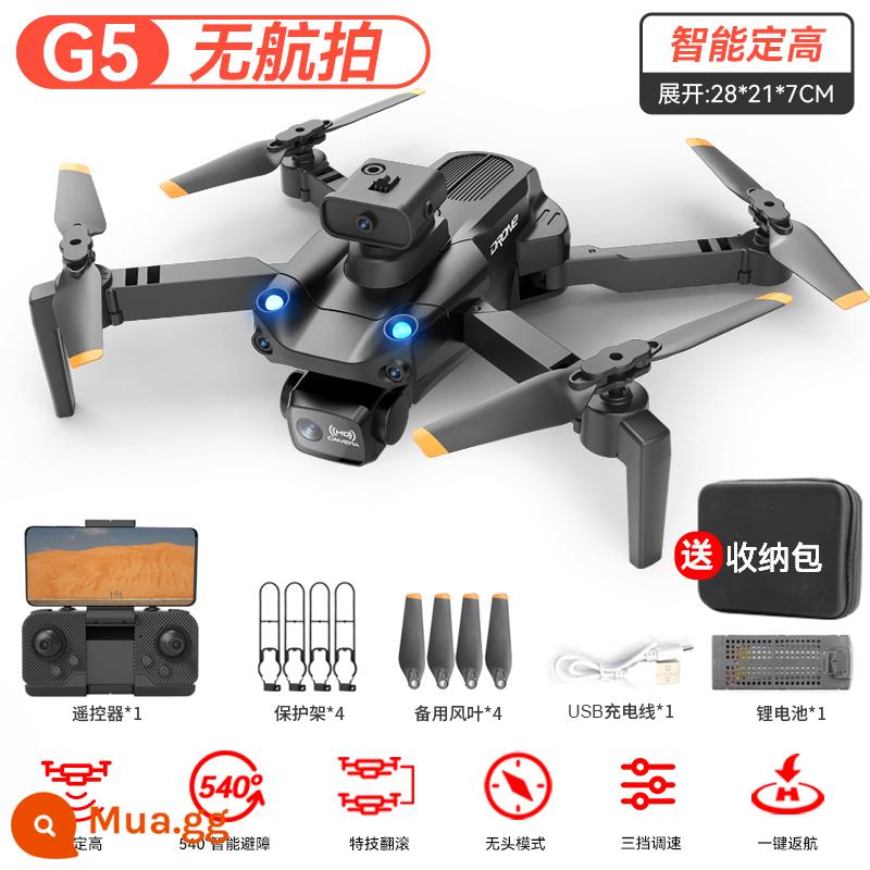 UAV trẻ em chuyên nghiệp chụp ảnh trên không độ nét cao máy bay điều khiển từ xa đồ chơi học sinh tiểu học máy bay không người lái mini cấp nhập cảnh nhỏ - Bảo vệ người mới sử dụng [Tránh chướng ngại vật toàn diện 540° + Túi đựng miễn phí] Không chụp ảnh trên không + Cài đặt độ cao áp suất không khí thông minh/Quay lại bằng một cú nhấp chuột - Đen