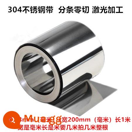 Thép không gỉ 304 tấm thép mỏng Tấm thép không gỉ 316 da thép 0,05 0,1 0,15 0,2 0,3mm - 0,03mm * 200mm * 1 mét, bạn cần bao nhiêu mét để chụp ảnh?