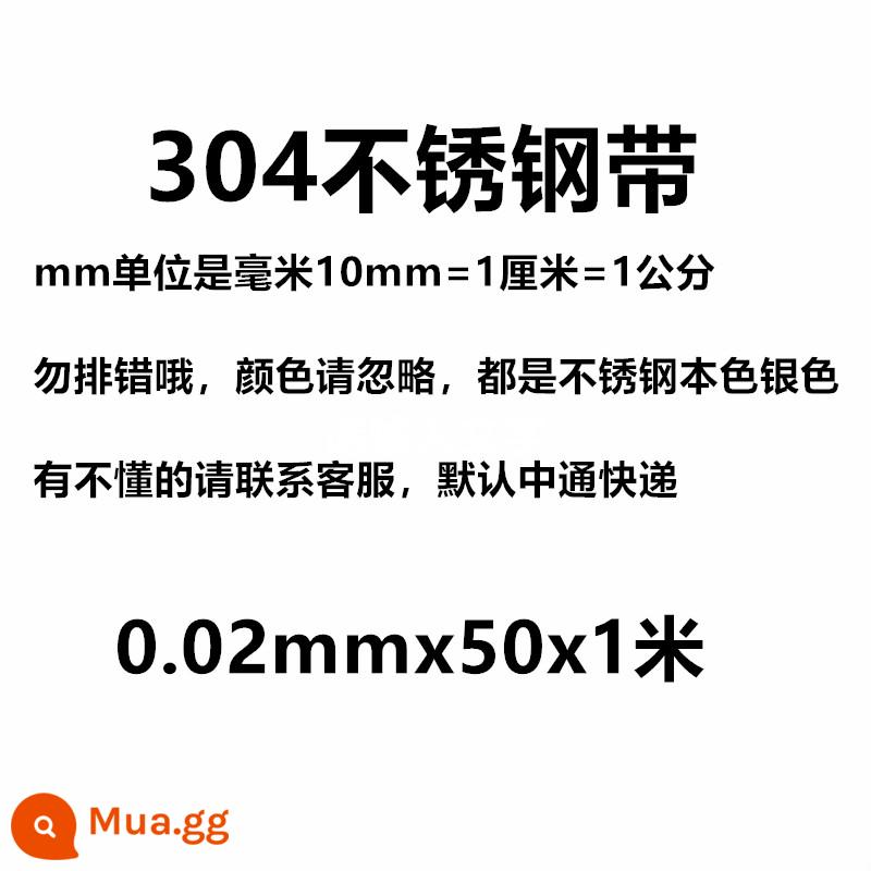 Thép không gỉ 304 tấm thép mỏng Tấm thép không gỉ 316 da thép 0,05 0,1 0,15 0,2 0,3mm - Mai 0,02x50x1 mét