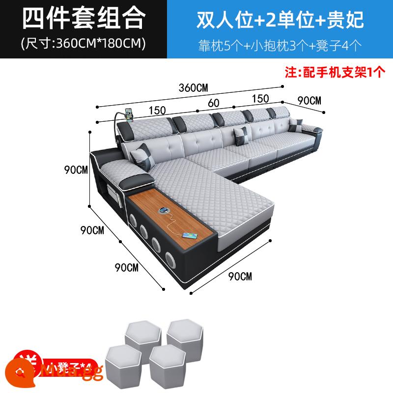 2023 Mới Hiện Đại Công Nghệ Đơn Giản Sofa Vải Phòng Khách Lớn Nhỏ Phòng Khách Đa Năng Sofa Bàn Cà Phê Kết Hợp Bộ - 3,6 mét/bộ bốn mảnh