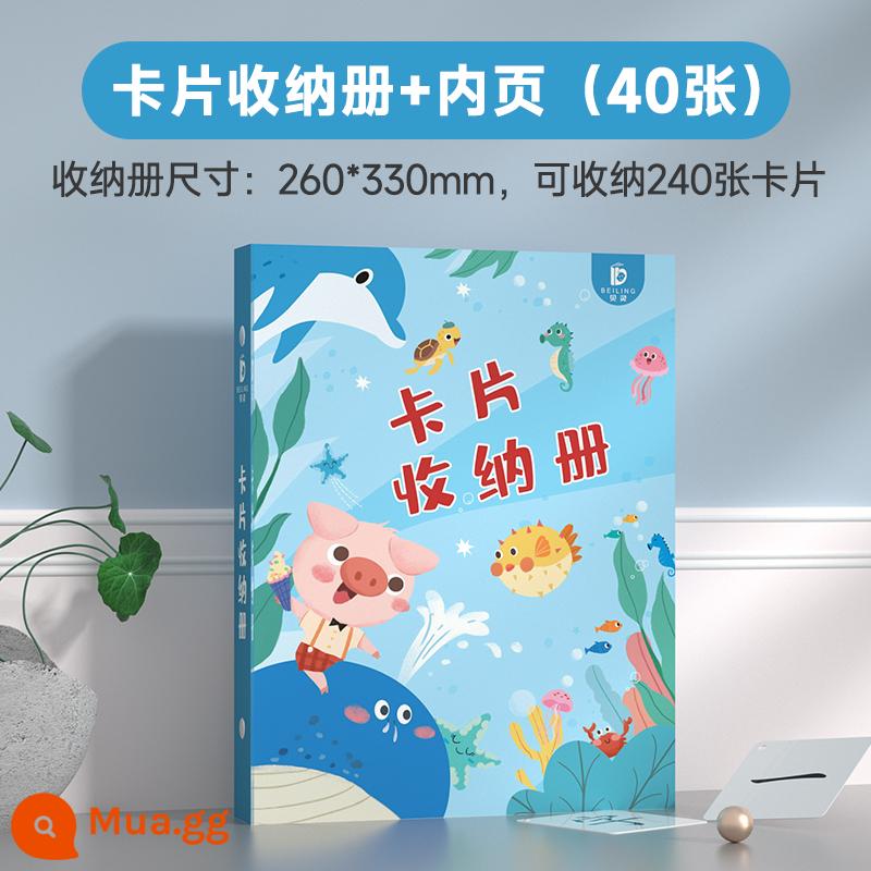 Belling thẻ xóa mù chữ cho trẻ em 3000 từ bé mẫu giáo không có hình ảnh biết chữ Chữ Hán thẻ từ mới biết chữ đồ tạo tác dạy sớm - Sổ bảo quản thẻ 40 trang/ gồm 240 thẻ