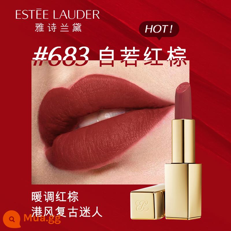 [Hàng Tết] Estee Lauder chiêm ngưỡng son môi trắng lâu trôi không phai 520 confession đỏ 420 màu đậu - #683 Ziruo Red Brown [Màu mới của Yang Mi]