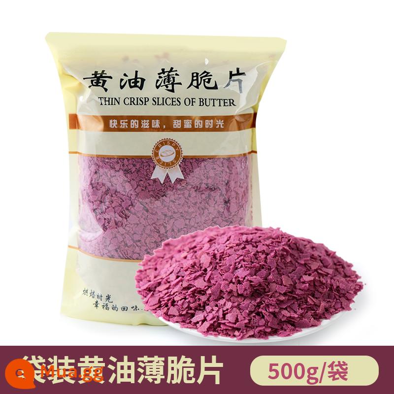 Kem Pháp Chip Trang Trí Bánh Chip Nghiền Nghiền Bánh Quy Kem Gỗ Cám Cốc Chấm Nước Mochi Chip - Kem giòn vị khoai lang tím 500g