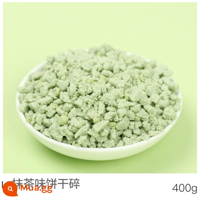 Kem Pháp Chip Trang Trí Bánh Chip Nghiền Nghiền Bánh Quy Kem Gỗ Cám Cốc Chấm Nước Mochi Chip - Bánh quy matcha vụn 400g