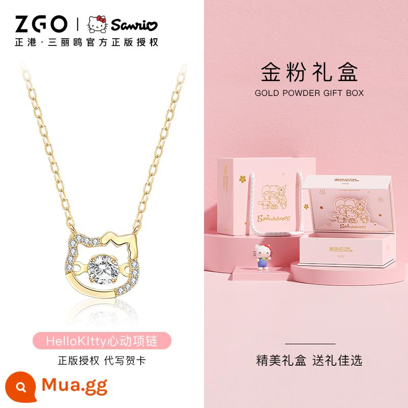 Zhenggang ZGOx Sanrio Vòng Cổ HelloKitty Quà Tặng Sinh Nhật Cho Bé Gái Bạn Gái Món Quà Năm Mới Thiết Thực - 3050-Xin chào [Chất liệu bạc nguyên chất, hộp quà bột vàng]