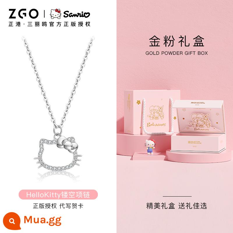 Zhenggang ZGOx Sanrio Vòng Cổ HelloKitty Quà Tặng Sinh Nhật Cho Bé Gái Bạn Gái Món Quà Năm Mới Thiết Thực - 3062-Xin chào [Chất liệu bạc nguyên chất, hộp quà bột vàng]