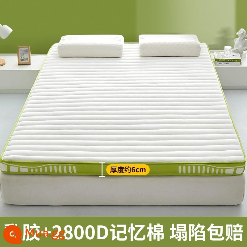 Đệm cao su phòng ngủ nhà tatami mat cho thuê đặc biệt 1 mét 5 miếng bọt biển thảm ký túc xá sinh viên đơn - Mẫu ba chiều - khoảng 6cm, sọc xanh [chống nấm mốc và chống ẩm, mủ thật] có hàng, cần gấp