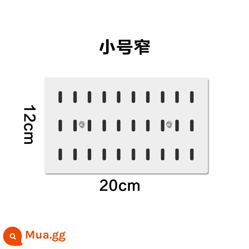 Không Đục Lỗ Hộ Gia Đình Lỗ Bảng Treo Tường Ký Túc Xá Nhà Bếp Treo Tường Nhà Tắm Vách Ngăn Treo Tường Kệ Đựng Đồ Phân Vùng - Kiểu dáng hẹp nhỏ màu trắng