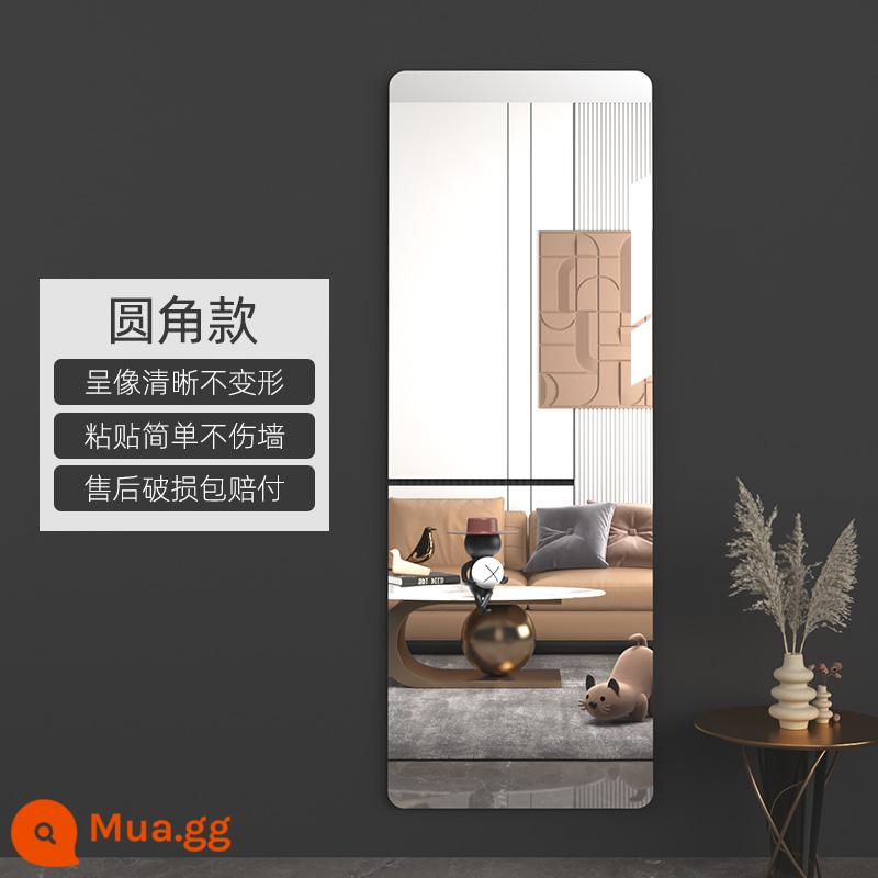 Gương toàn thân acrylic dán tường gương mềm tự dính cửa gương gương toàn thân độ nét cao không đục lỗ nhãn dán gương tủ quần áo ẩn - Các góc tròn 50 * 180cm [hình ảnh độ phân giải cao❤ đảm bảo hư hỏng và biến dạng]