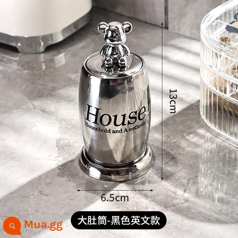 Hộp tăm inox gia đình cao cấp sáng tạo kiểu mới hộp tăm hộp tăm tự động bật lên giá trị cao - Lọ tăm bụng to