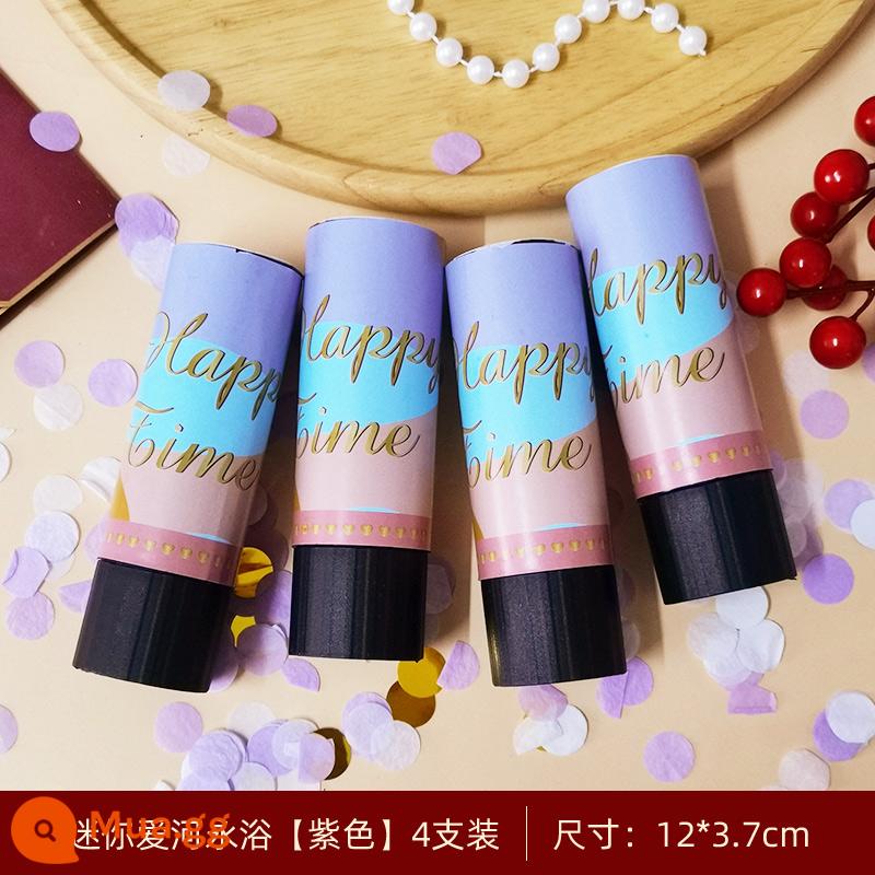 Pháo hoa đám cưới ống chào nhỏ màu macaron đám cưới ống phun pháo hoa pháo hoa đám cưới bánh sinh nhật pháo hoa nhỏ - Bồn tắm vĩnh cửu dòng sông tình yêu mini [Tím]