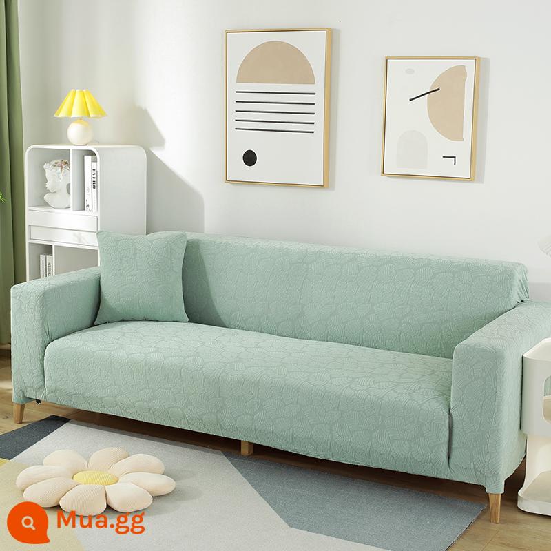 Ghế Sofa Bao Gồm Tất Cả Bộ Đa Năng Giày Lười Co Giãn Ghế Sofa Bốn Mùa Đa Năng Chống Mèo Xước Sofa Đệm Ghế Sofa khăn - Dạ dày lá xanh bạc hà (thời trang và đơn giản)