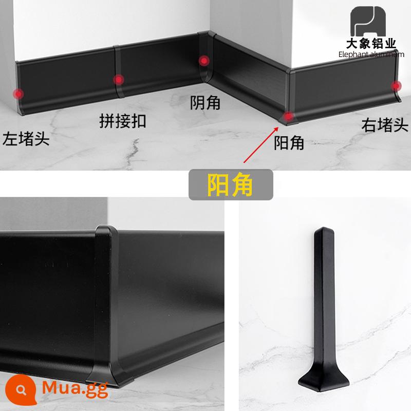 Ốp chân tường bằng hợp kim nhôm khóa hai lớp bằng thép không gỉ đường viền góc 4 cm 6/8cm tối giản đường viền chân tường bằng kim loại dày - Dải bảo vệ chống va chạm (mặc định cùng màu với ván chân tường)