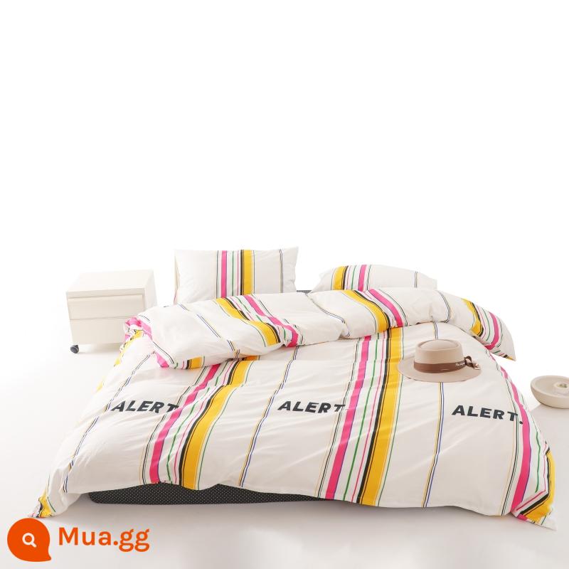 Nhẹ sang trọng và chất lượng cao cotton mùa đông ga trải giường 4 mảnh 100 cotton nguyên chất chăn ga trải giường ký túc xá sinh viên 3 4 - Ảo [100% cotton chải kỹ, sai một lần sẽ bị phạt mười]