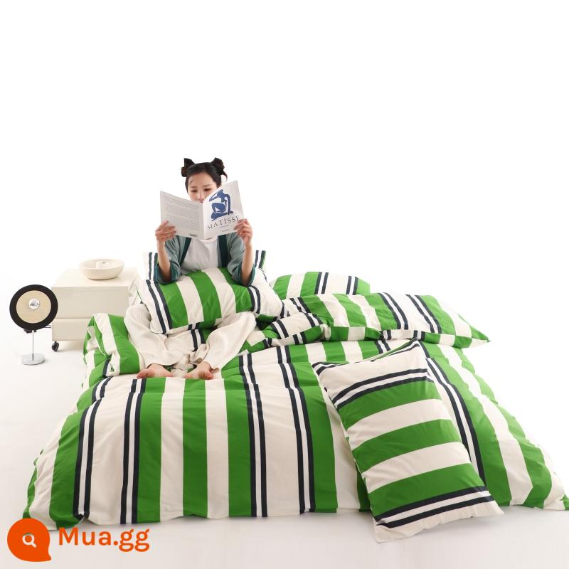 Nhẹ sang trọng và chất lượng cao cotton mùa đông ga trải giường 4 mảnh 100 cotton nguyên chất chăn ga trải giường ký túc xá sinh viên 3 4 - Oasis [100% cotton chải kỹ, một kẻ giả mạo sẽ bị trừng phạt mười]